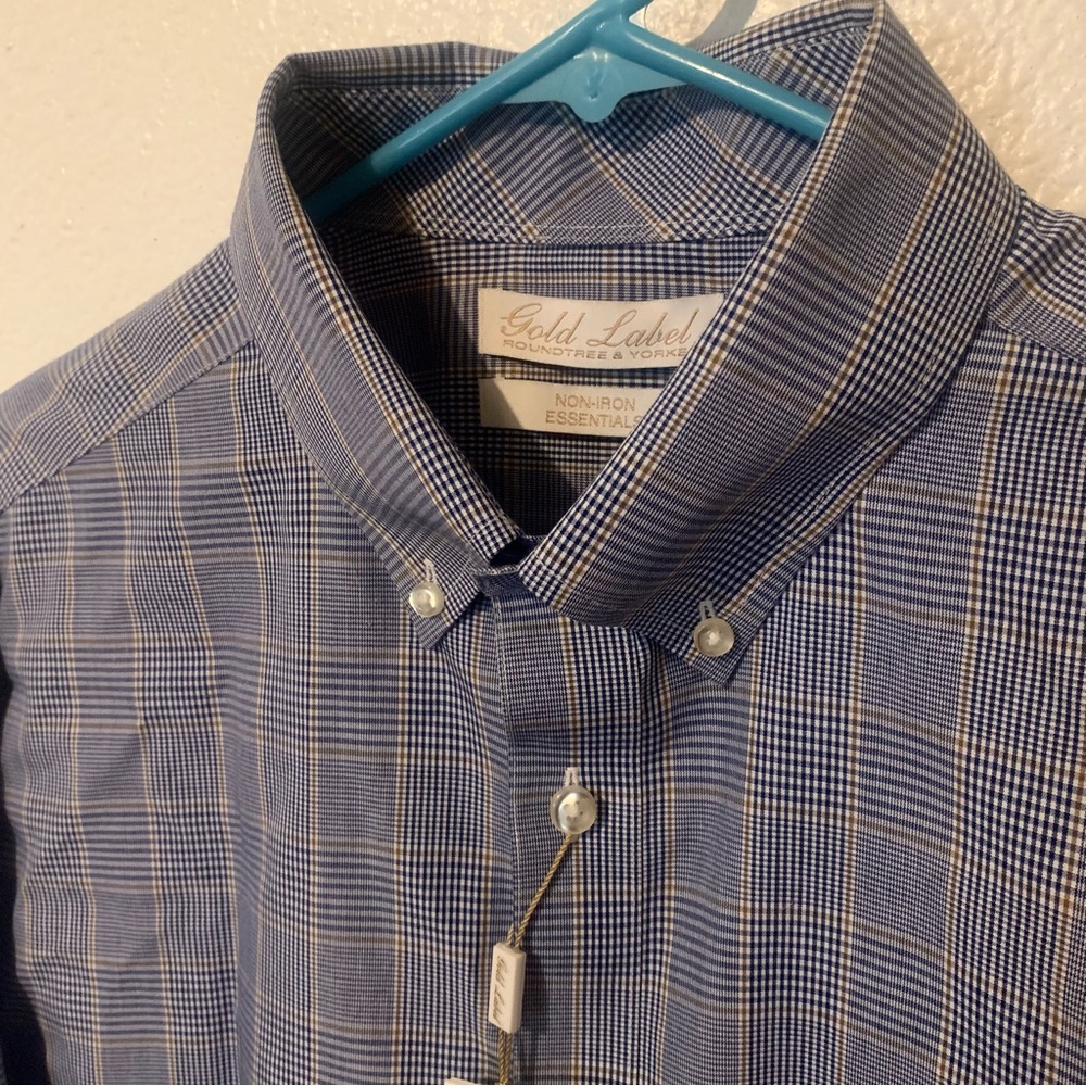 Men’s Roundtree & Yorke Gold Label Button Up Shirt NWT